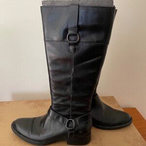 Born Tall Black Leather Boots - Size 8 - NWT